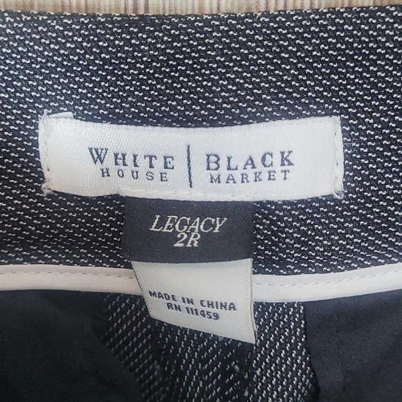 White House Black Market Legacy Wide Leg Pants Sz 2R Black - Picture 5 of 8